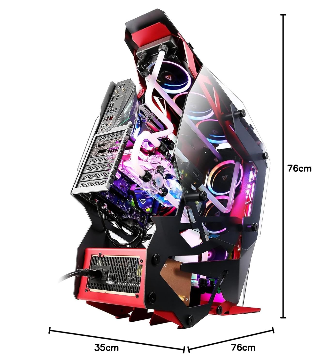 Antec Torque Mid Tower Aluminum Gaming Cabinet I Computer Case Support E-ATX, ATX, Micro-ATX, ITX Motherboard with Tempered Glass (Both Sides)