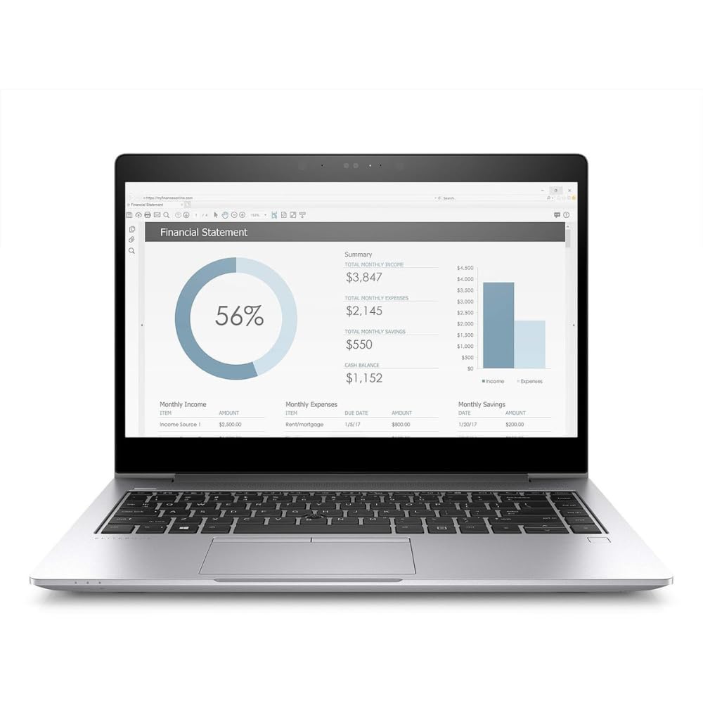 HP EliteBook 830 G5 Notebook Laptop (Intel Core i7 8th Gen Processor /16GB/ 256GB SSD/Window10 Pro 64 bit/Integrated Graphics/ 13.3-inch), Refurbished Silver