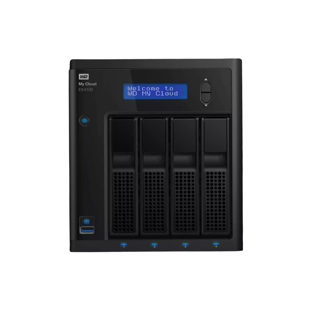 Western Digital My Cloud Expert Series EX4100 16TB 4-Bay Network Attached Storage - NAS - WDBWZE0160KBK-NESN
