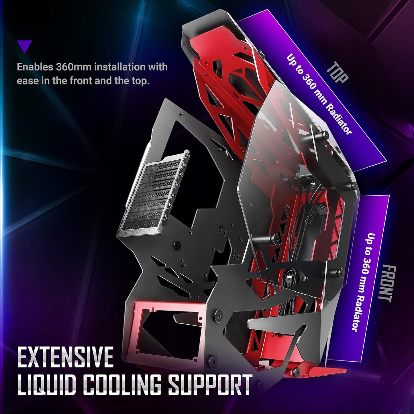 Antec Torque Mid Tower Aluminum Gaming Cabinet I Computer Case Support E-ATX, ATX, Micro-ATX, ITX Motherboard with Tempered Glass (Both Sides)