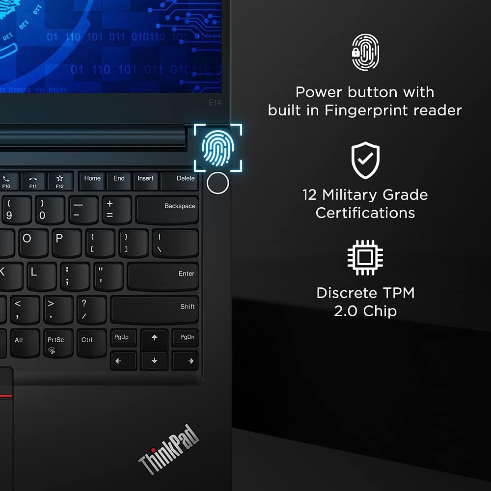Lenovo ThinkPad E14 Intel Core i5 11th Gen 14-inch (35.56cm) Thin and Light Laptop (16GB RAM/512GB SSD/Win 10/1.59 kg),Black (Refurbished)