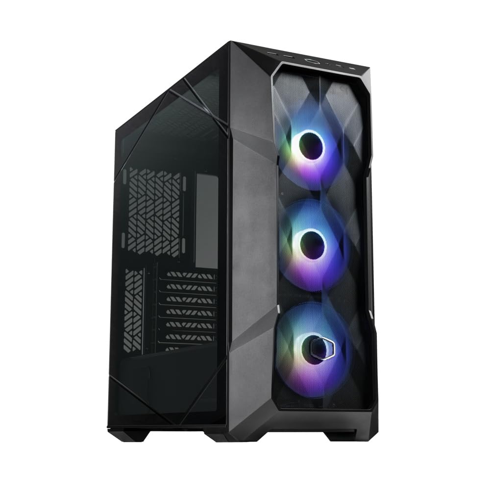 Cooler Master TD500 Mesh V2 Black Computer Case | Includes ARGB & PWM Hub | Type C Port | Removable Top Panel | 3 x 120mm ARGB Fans | 360mm Radiator Compatibility | Gaming Tower