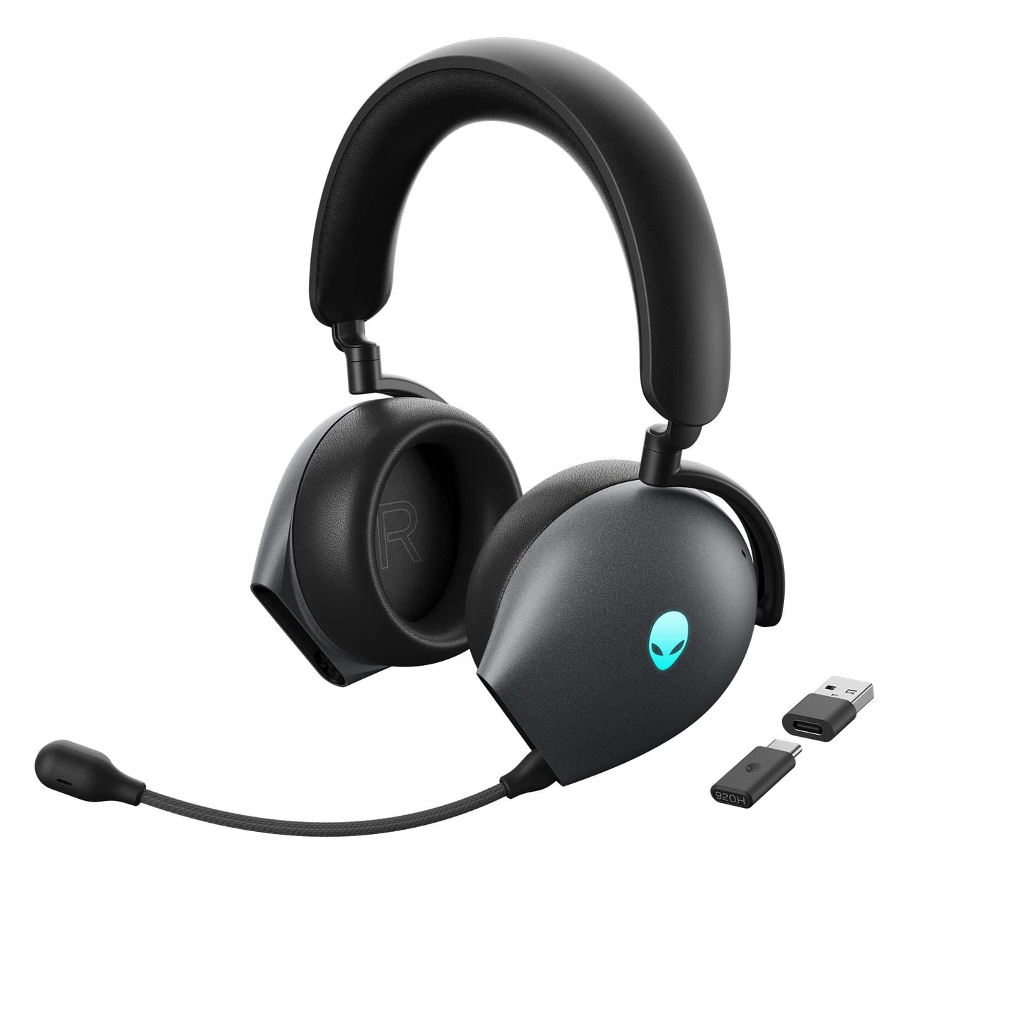 Alienware Aw920H Tri-Mode Wireless Gaming Headset-Dolby Atmos Virtual Surround Sound,Active Noise Cancelling,Ai-Driven Noise-Cancelling Microphone,Usb-C Wireless Dongle-Lunar Light-Over Ear,Multicolor