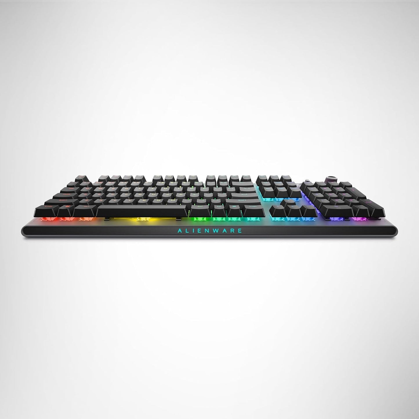 Alienware AW920K Tri-Mode Wireless Gaming Keyboard - Rechargeable, Wireless/Wired, Magnetic Snap-on Charging, Programmable Rocker Switch and Dial, AlienFX per-Key RGB - Dark Side of The Moon