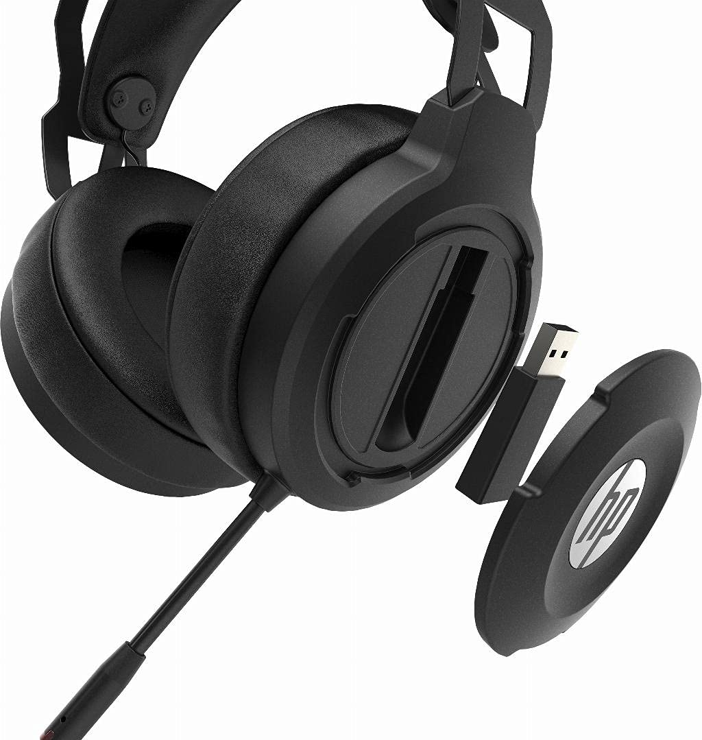 HP X1000 Wireless USB Over-Ear Gaming Headphones | 7.1 Surround Sound | Built-in Microphone | 50mm Drivers | 20 Hours of Battery Life | Model 7HC43AA (Black).
