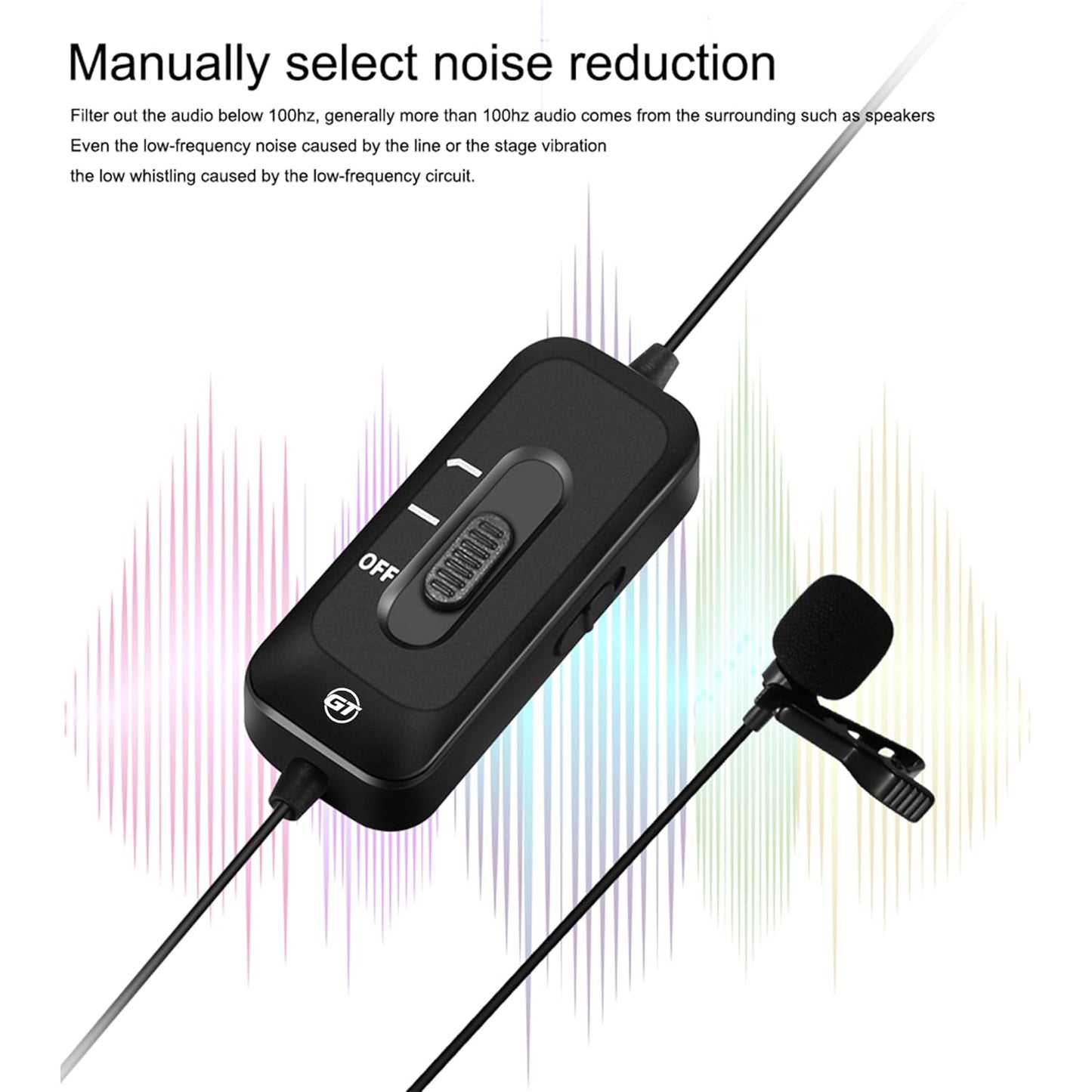 GT Omnidirectional Lavalier Microphone for Smartphones, Cameras, PCs - High-Quality Audio with 6m Cable, Ideal for YouTube, Interviews, and Podcasts (WN1 Pro)