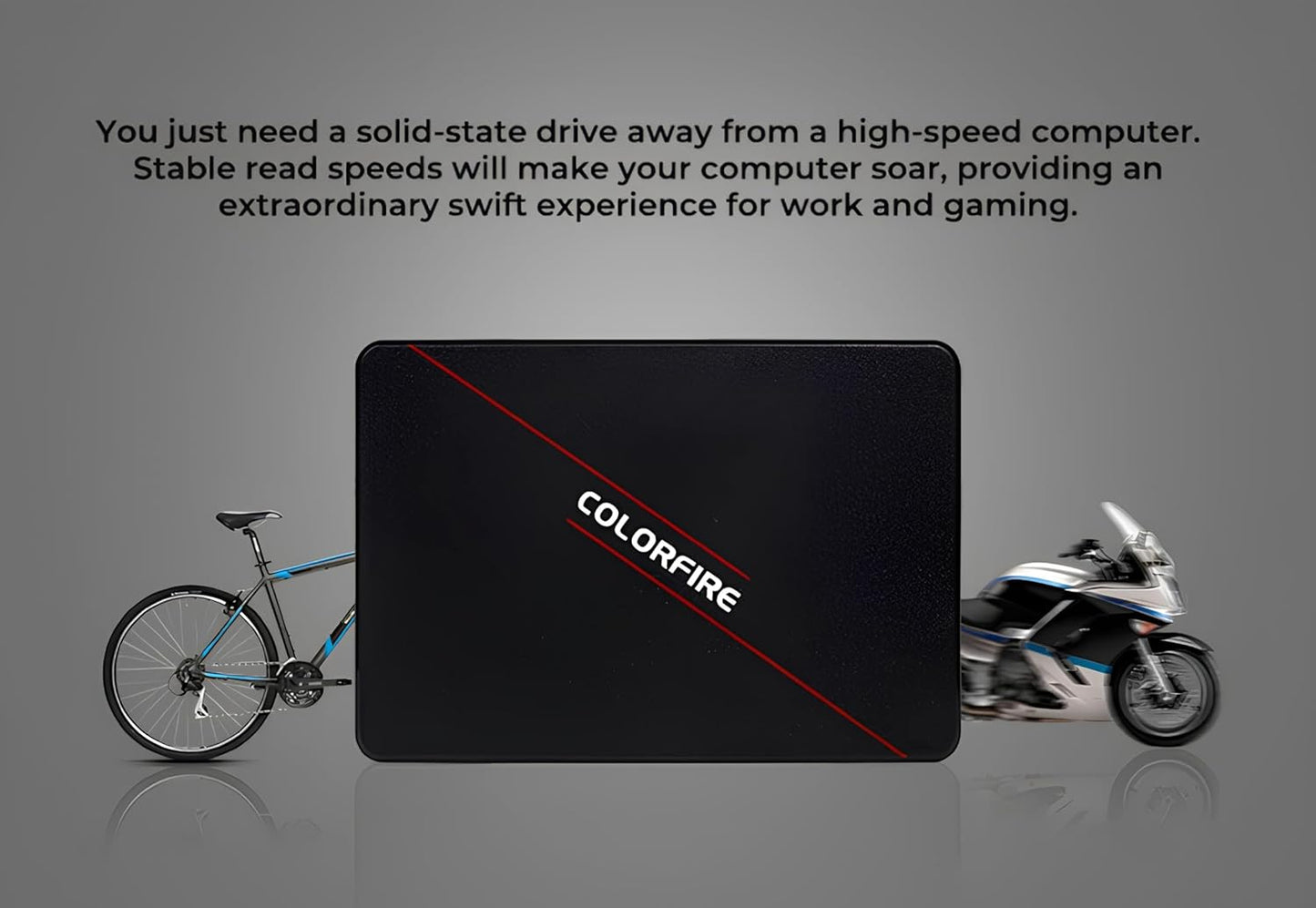 Colorful Colorfire CF500 256GB 2.5-inch SATA SSD with 550 MB/s Read and 500 MB/s Write Speeds, Ideal for Laptops and Desktops,