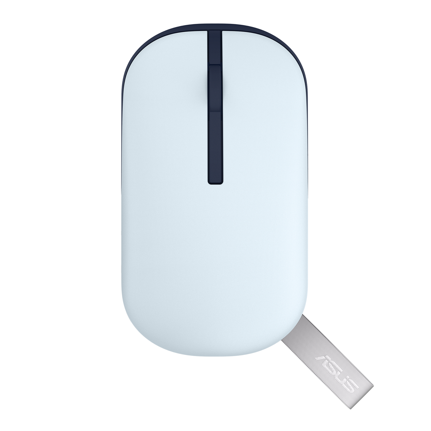 ASUS MD100 Marshmallow/Silent, Adj. DPI, Multi-Mode, with Solar Cover Wireless Optical Mouse (2.4GHz Wireless, Bluetooth, Quiet Blue)