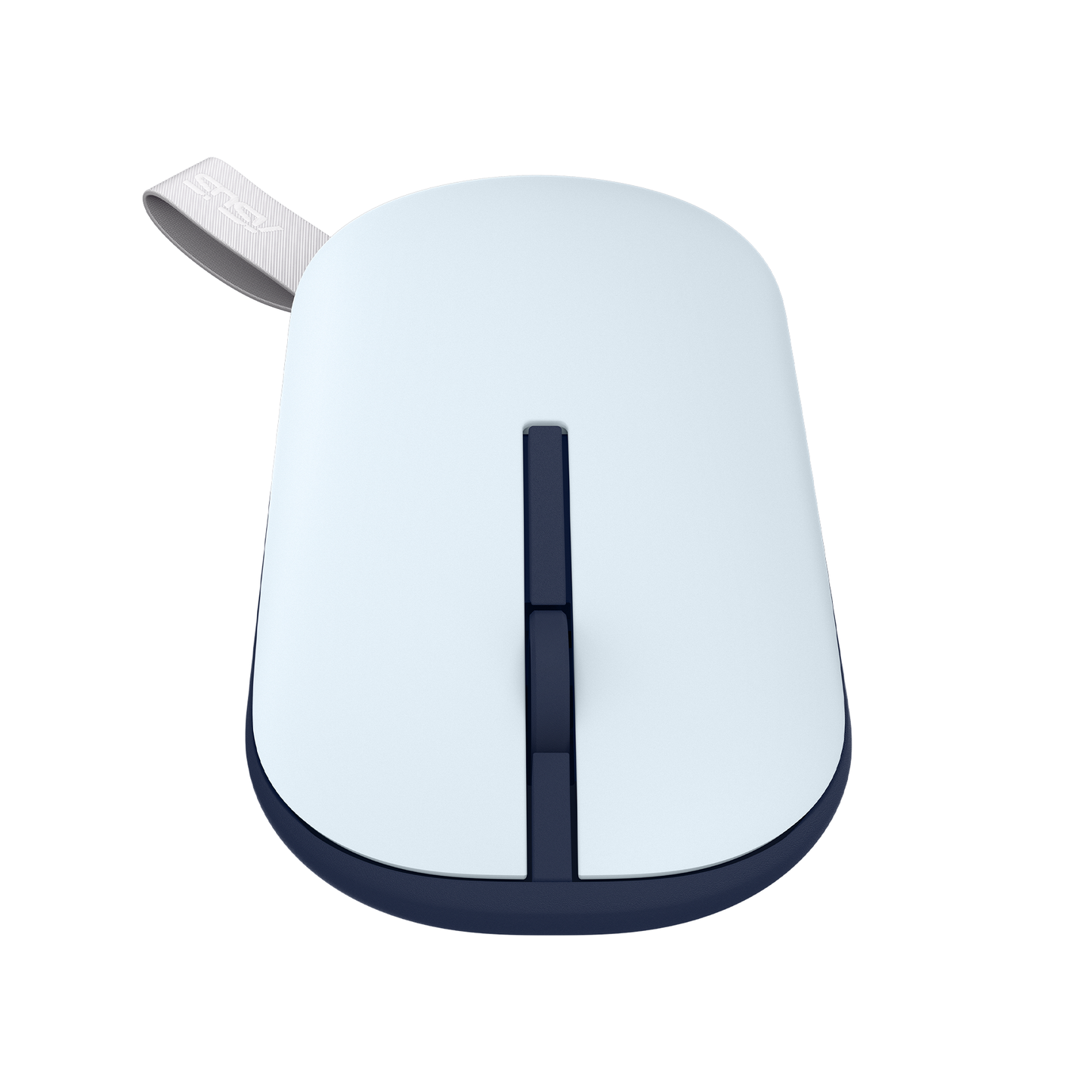 ASUS MD100 Marshmallow/Silent, Adj. DPI, Multi-Mode, with Solar Cover Wireless Optical Mouse (2.4GHz Wireless, Bluetooth, Quiet Blue)