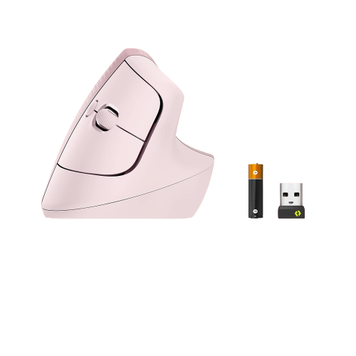 Logitech Lift Vertical Wireless Mouse (Rose)