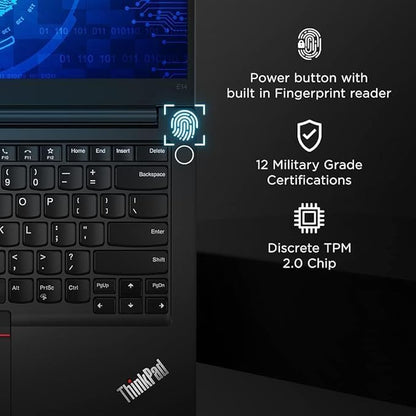 Lenovo ThinkPad E14 Intel Core i5-10210U | 10th Gen | 14-inch (35.56cm) FHD IPS Antiglare Thin and Light Laptop (16GB RAM/512GB SSD/Win 10/1.59 kg),(Refurbished) Black