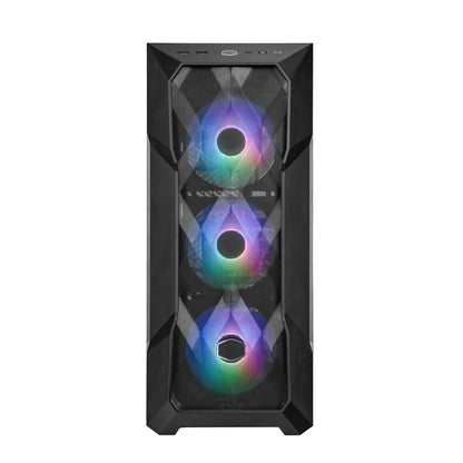 Cooler Master TD500 Mesh V2 Black Computer Case | Includes ARGB & PWM Hub | Type C Port | Removable Top Panel | 3 x 120mm ARGB Fans | 360mm Radiator Compatibility | Gaming Tower