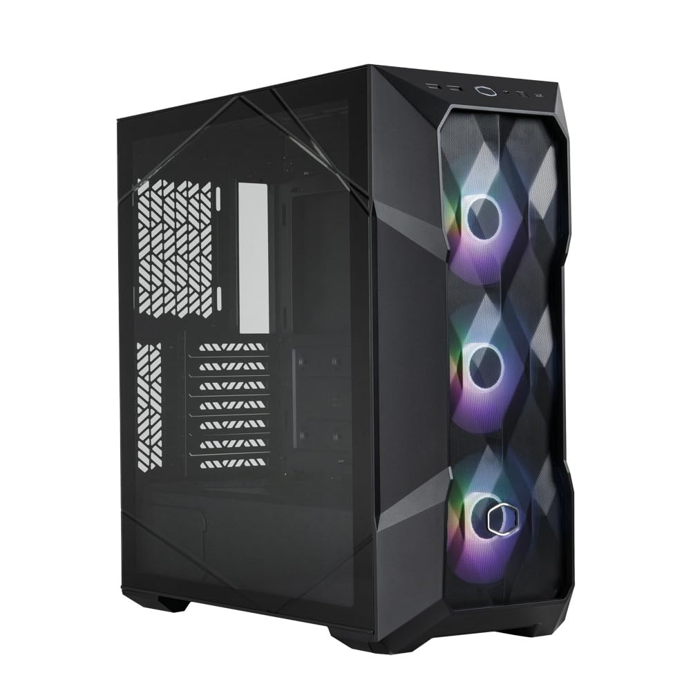 Cooler Master TD500 Mesh V2 Black Computer Case | Includes ARGB & PWM Hub | Type C Port | Removable Top Panel | 3 x 120mm ARGB Fans | 360mm Radiator Compatibility | Gaming Tower