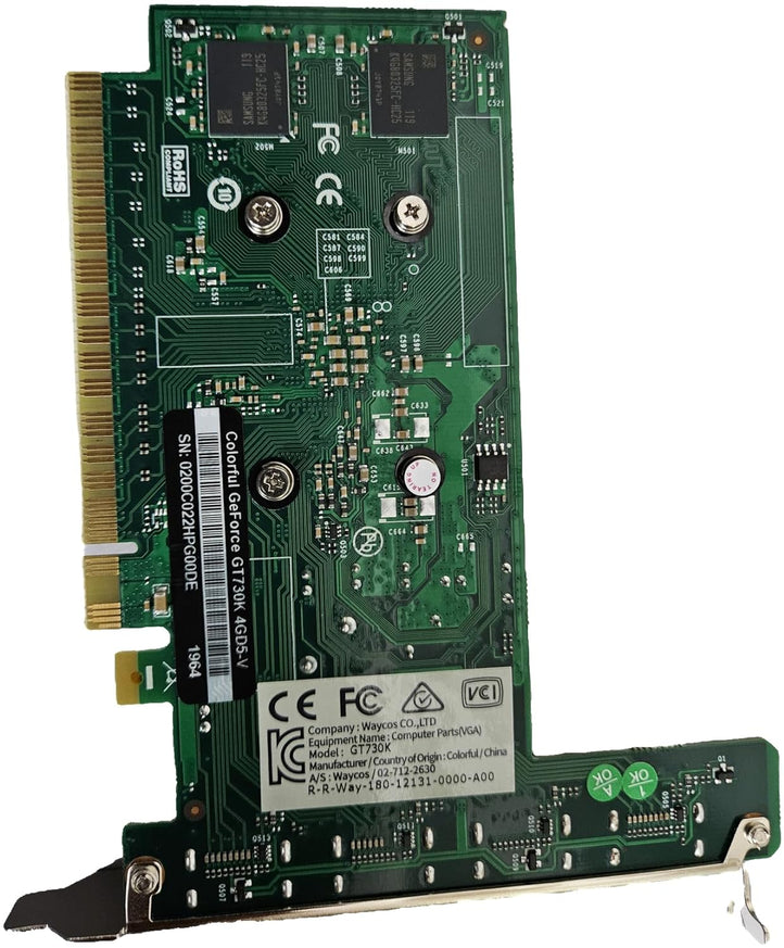 Colorful GeForce GT 730 4GB GDDR5 Graphics Card with 4 HDMI Ports, 3-Year Warranty, Multi-Display Support, and 1080p Gaming Performance - PCIe Interface.