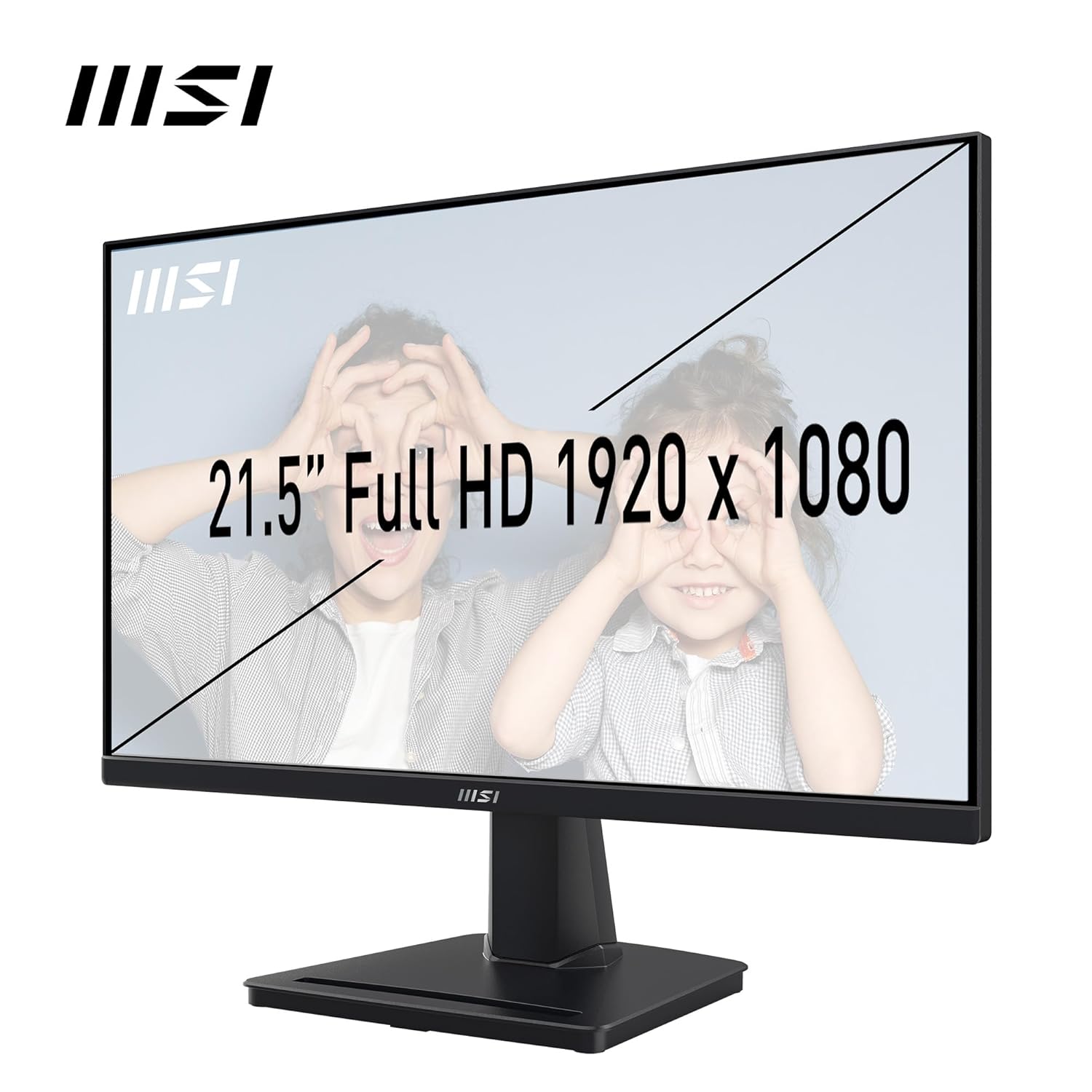 MSI PRO MP225 21.5 Inch Full HD Office Monitor - 1920 x 1080 IPS Panel, 100 Hz, Eye-Friendly Screen, Tilt-Adjustable - HDMI, D-Sub (VGA)