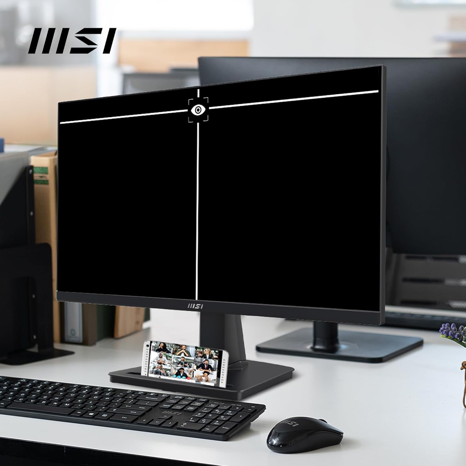 MSI PRO MP225 21.5 Inch Full HD Office Monitor - 1920 x 1080 IPS Panel, 100 Hz, Eye-Friendly Screen, Tilt-Adjustable - HDMI, D-Sub (VGA)