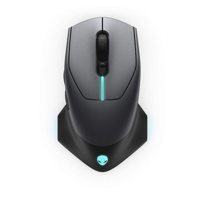 Alienware 610M Gaming Mouse with 16,000 DPI, 1,000Hz polling rate, rechargeable lithium-ion battery, 7 programmable buttons, and AlienFX RGB lighting (AW610M).