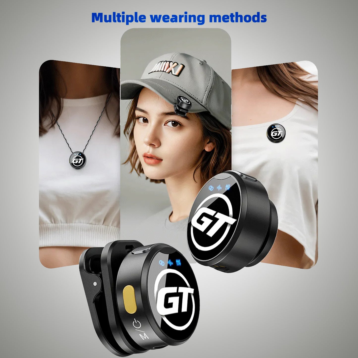 GT X1 Pro Noise-Cancelling Wireless Microphone for  iPhone/Android/Camera/USB-C Makes Your Voice Deep – Lavalier Mic Perfect for youtubers, Vlogging, Interviews, Podcasts & Content Creation