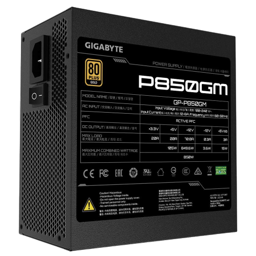 Gigabyte GP-P850GM 850W Power Supply – Modular PSU for Gaming
