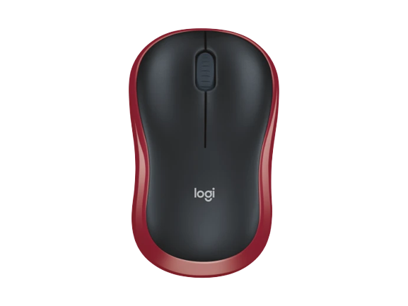 Logitech M185 Wireless Mouse (Red)