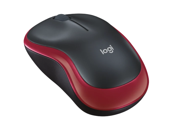 Logitech M185 Wireless Mouse (Red)