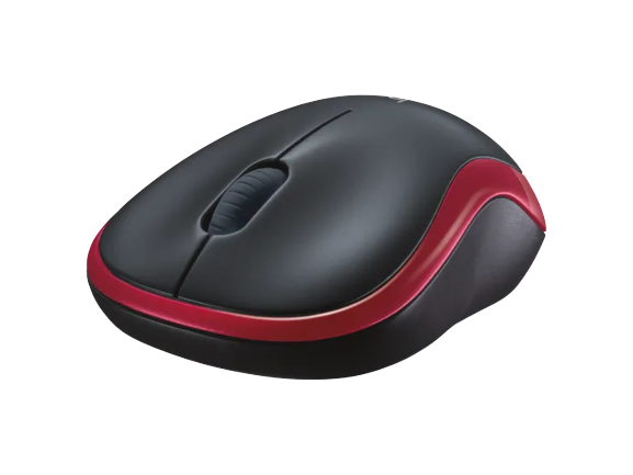 Logitech M185 Wireless Mouse (Red)