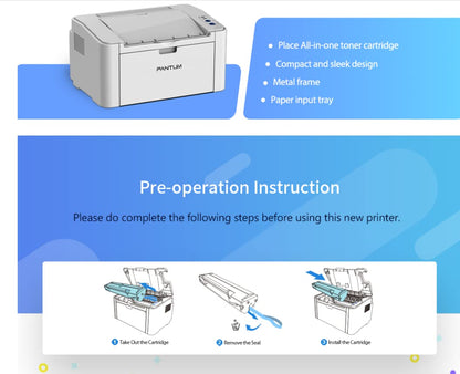 Pantum P2210 Monochrome Laser Printer – High-Speed, Compact, and Affordable Printing Solution for Home & Office in India